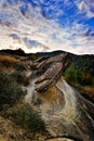 Rock formations in Ulmet-Bozioru village, Romania Royalty Free Stock Photo