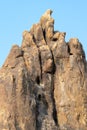 Rock formations under a blue sky in the Alabama Hills near Lone Pine, California, USA Royalty Free Stock Photo