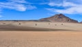 Rock formations and volcanic landscapes of the Salvador Dali Desert, Reserva Eduardo Avaroa, Sud Lipez province, Bolivia