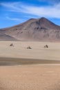 Rock formations and volcanic landscapes of the Salvador Dali Desert, Reserva Eduardo Avaroa, Sud Lipez province, Bolivia