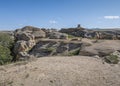 Rock Formations in Writing on Stone Provincial Park Royalty Free Stock Photo