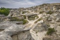 Rock formations in Writing on Stone Provincial Park Royalty Free Stock Photo