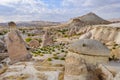 Rock formations at Zelve in Cappadocia, Turkey. Royalty Free Stock Photo