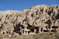 Rock Formations in Zelve Valley, Cappadocia, Nevsehir, Turkey Royalty Free Stock Photo