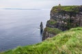 Rock in front of Cliffs of Moher, County Clare, Ireland Royalty Free Stock Photo