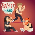 Rock Funs Party Hard Alternative Music Geek Royalty Free Stock Photo