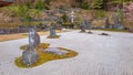 Rock garden at Buddha statues at Seiryu-ji Buddhist temple in Aomori, Japan