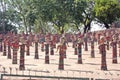 Rock garden figurines chandigarh India Royalty Free Stock Photo