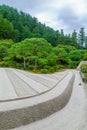 Rock Garden of the Higashiyama Jisho-ji Temple, Kyoto Royalty Free Stock Photo