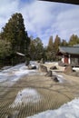 Rock garden of Kongobuji temple in Koya Royalty Free Stock Photo
