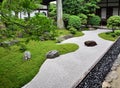 Rock garden of Zen temple, Kyoto Japan. Royalty Free Stock Photo