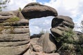 Rock Gate in the nature reserve Broumov Walls Royalty Free Stock Photo