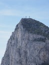 Rock of Gibraltar landscape on Iberian Peninsula in Great Britain - vertical