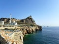 Rock of Gibraltar and Mosque from Europa Point Royalty Free Stock Photo