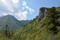 Rock in the gorge Barguzinsky Ridge in Lake Baikal Royalty Free Stock Photo