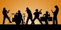 Rock group. Royalty Free Stock Photo