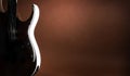 Rock Guitar on brown background Royalty Free Stock Photo