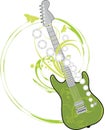 Rock guitar isolated on the white Royalty Free Stock Photo