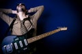 Rock guitar player Royalty Free Stock Photo