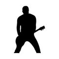 Rock Guitarist Silhouette Royalty Free Stock Photo