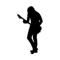 Rock Guitarist Silhouette Royalty Free Stock Photo