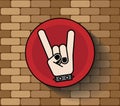 Rock hand sign symbols punk metal hardcore