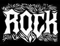 Rock Hardcore Post design template Metal style elements. Royalty Free Stock Photo