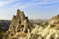 Rock houses at Goreme Open Air Museum, Urgup, Cappadocia. Royalty Free Stock Photo