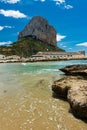 The rock of Ifach and beach Royalty Free Stock Photo