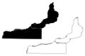 Rock Island County, Illinois U.S. county, United States of America, USA, U.S., US map vector illustration, scribble sketch Rock