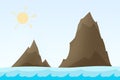 Rock islands illustration