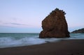 Rock islet known as 'Illa roja Royalty Free Stock Photo