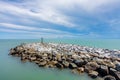 Rock jetty Cape Canaveral Florida 2025 Royalty Free Stock Photo