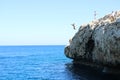 Rock jumping in beautiful Cyprus