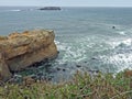 Rock Jutting Out Into Pacific Ocean