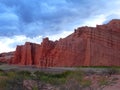 rock layerings at los castillos near Cafayate at quebrada de las conchas, Argentina