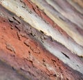 Rock layers - colorful formations of desert rocks