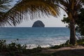 Rock of Le Diamand, Martinique Royalty Free Stock Photo