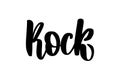 Rock lettering. Handwritten stock lettering typography Vector