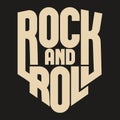 Rock lettering, poster or t-shirt design, vector