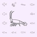 rock lobster icon. Fish icons universal set for web and mobile