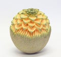 Rock Melon Asian Fruit Carving