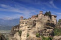 Rock monasteries Meteora, Greece Royalty Free Stock Photo