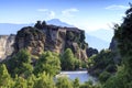 Rock monasteries Meteora, Greece Royalty Free Stock Photo