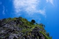 Rock Mountain with clear blue sky Royalty Free Stock Photo