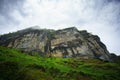 Rock mountain cliff and blue sky Royalty Free Stock Photo