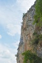 Rock mountain cliff and blue sky Royalty Free Stock Photo