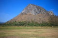 Rock mountain and grass land