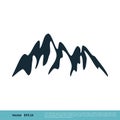 Rock Mountain Icon Vector Logo Template Illustration Design. Vector EPS 10 Royalty Free Stock Photo