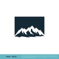 Rock Mountain Icon Vector Logo Template Illustration Design. Vector EPS 10 Royalty Free Stock Photo